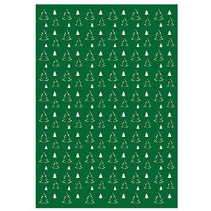 Ursus 60950024 Kerstbomen van karton, 10 vellen van fotokarton, 300 g/m², ca. 23 x 33 cm, voor decoraties, cadeauverpakkingen en kaarten, donkergroen