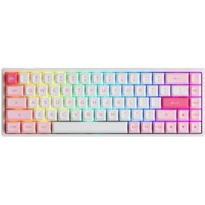 EPOMAKER AKKO 3068B Plus Prunus Lannesiana mechanisch gamingtoetsenbord, 65%, hot-swap, werkt 2,4 GHz draadloos/ Bluetooth/bedraad, met RGB achtergrondverlichting, double-shot PBT keycaps voor gamers, voor Mac/Win
