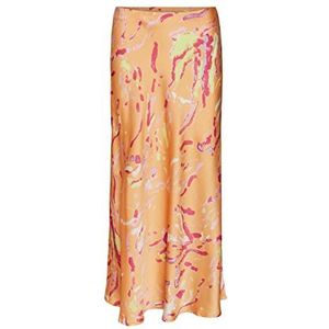 VERO MODA Dames VMHEART OLI HW 7/8 Rok WVN CE Rock, Mock Orange/AOP: Heart, S, Mock Orange/Aop: heart, S