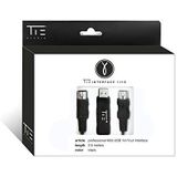 TIE Studio professionele latentievrije midi (USB-type A interface incl. octokoppeling, 2,0 m, plug & play, stabiele timing, Windows en Mac OSX) zwart