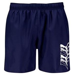 PUMA Swim Men Cat Mid Shorts 1P, Donkerblauw, L