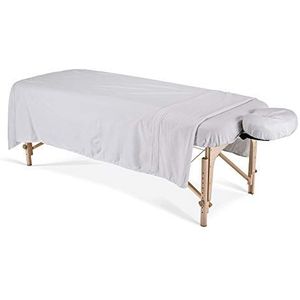EARTHLITE Professionele flanellen massagetafellakenset - duurzaam, zacht, luxueus comfort, dubbel napped bovenlaken, hoeslaken en halve maan hoes