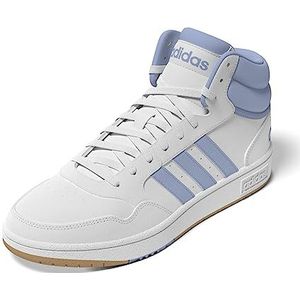adidas Damen Hoops 3.0 Mid Sneakers, FTWR Wit/Clear Sky/Gum 3, 43 1/3 EU