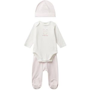 United Colors of Benetton Set body+pant+BERRET, Roze, 62 cm
