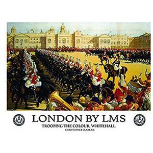 Londen - Trooping The Colour Vintage metalen bord Nostalgie - Grootte 20 x 15 cm