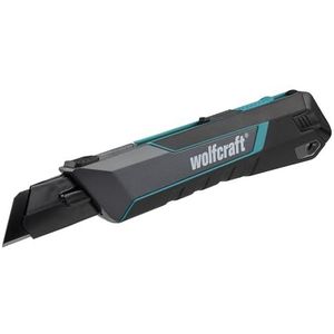 wolfcraft Afklikmes PRO Safety, 25 mm - 4291000 - extra scherp professioneel mes met optimaal ergonomisch ontwerp voor links- en rechtshandige gebruikers