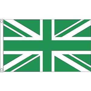 Verenigd Koninkrijk vlag groen 90x60cm - Union Jack Vlag - UK 60 x 90 cm - Vlaggen - AZ VLAG