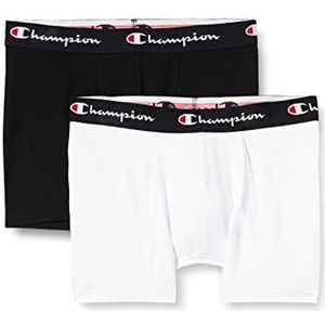 Champion Core Trunk x2 boxershorts kort, meerkleurig (wit/zwart), M (2-pack) voor heren