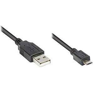 Good Connections Aansluitkabel USB 2.0 male A naar Micro B, zwart, 5 m,