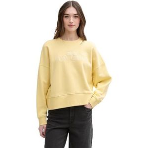 TOM TAILOR Denim Sweatshirt voor dames, 34585, lichtgeel, L