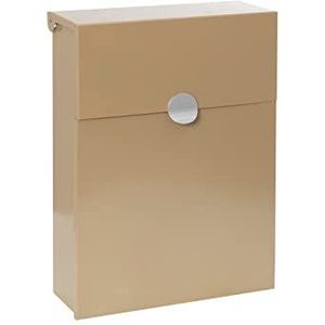 Arregui Personaliseerbare brievenbus van metaal, iridium - zilver, DIN A4 - 37 x 26,8 x 10 cm