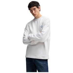HUGO Heren Ninnyo sweatshirt, wit, XS