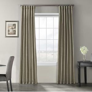 Halve prijs Drapes PDCH-KBS1-108 Vintage getextureerde Faux Dupioni zijde gordijn, ijs