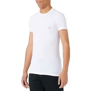 Emporio Armani Heren Soft Modal Eagle Logo Slim Fit T-shirt, wit, XL