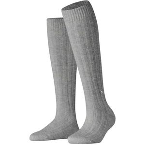 Burlington - Soft Rib - Kniekousen - Grijs - Alpaca Wol