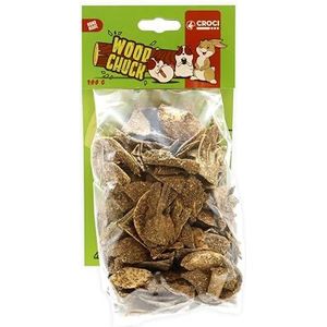 Croci Woodchuck Berken- en Echinacea-chips, 100% natuurlijk knaagdiervoer voor konijnen, hamsters, chinchilla's en cavia's, 100 g