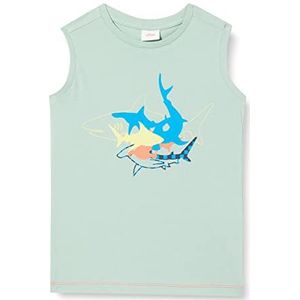 s.Oliver T-shirt voor jongens, mouwloos, Turquoise 6091, 92/98 cm