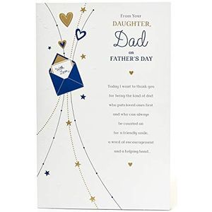 Vaderdagkaart van dochter - Happy Father's Day Card papa, Vaderdagkaart met de hand gemaakt, mooi woord, Vaderdaggeschenken, cadeaubon voor papa, geschenken voor hem