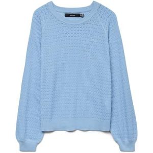 Vero Moda Vmnewlexsun New Stitchy O-Neck Pull. Ga, Airy Blue., XL