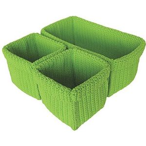 Laroom Set van 3 manden, groen, 3 stuks