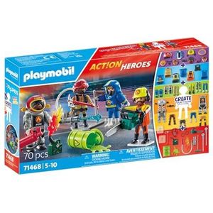 PLAYMOBIL Action Heroes 71468 My Figures Brandweer, met gepersonaliseerde figuren en afneembare accessoires, leuk fantasierijk rollenspel, duurzaam speelgoed voor kinderen vanaf 5 jaar