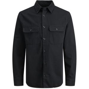 JACK&JONES JUNIOR JJDARREN Flanel Check Overshirt LS JNR, Zwart/Patroon: effen, 140 cm