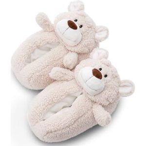 NICI - Pantoffels - Beige - Beer Bendix - Pluche Pantoffels Kinderen - Antislip