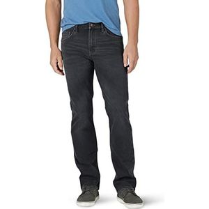 Wrangler Authentics Heren Slim Fit Straight Been Jeans, zwart antraciet, 34W x 32L
