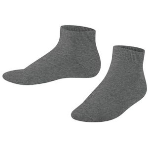 FALKE Uniseks-kind Korte sokken Family K SN Duurzaam Katoen Kort eenkleurig 1 Paar, Grijs (Light Grey Melange 3390) nieuw - milieuvriendelijk, 39-42