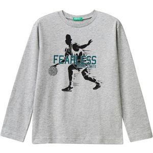 United Colors of Benetton T-shirt voor kinderen en jongeren, Grijs, 120