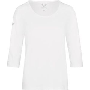 Trigema Dames shirt met 3/4 mouwen van biologisch katoen, wit (wit c2c 501), M