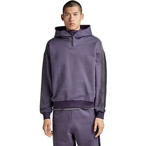 G-STAR RAW Heren Tape Color Block Loose 1 Zip Hooded Sweater Vest, meerdere kleuren (Dark Grape/Carbon Purple C988-D840), XXL, meerdere kleuren (dark grape/carbon purple C988-d840), XXL