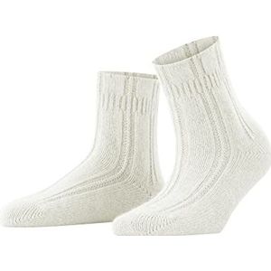 FALKE Dames Sokken Bedsock W SO Angorawol Dik gedessineerd 1 Paar, Wit (Off-White 2049), 35-38