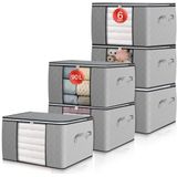 Kastdozen - Grijs - Drielaags Niet-geweven Stof - Capaciteit 90L