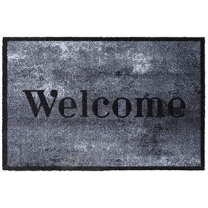 Hamat - Wasbaar tapijt Prestige Welcome Concrete – 50 x 75 cm
