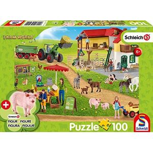 Schmidt Spiele Farm World boerderij en boerderijwinkel incl. origineel figuurtje (100 onderdelen)