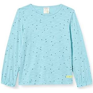 loud + proud Unisex kinderen Slub Jersey met print, GOTS gecertificeerd T-shirt, Lagoon, 122/128