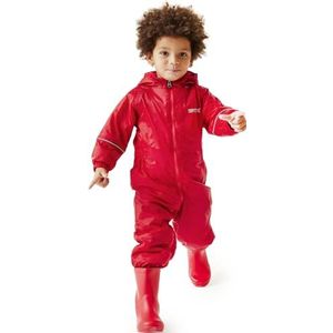 Regatta Kids Splosh III Waterdicht & Ademend Geïsoleerde All-In-One Outdoor Regenpak, Rood (Peper), 36-48 maanden (Fabrikant maat: XL)