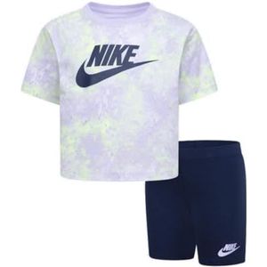 Nike Set voor meisjes Boxer Tee en Bike Short 36L658, Lila, 3-4 Jaar
