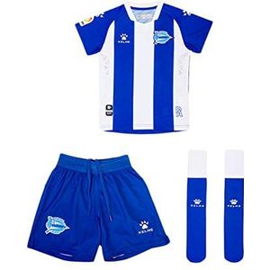 DEPORTIVO ALAVÉS 1. Mini shirt, jeugd uniseks, blauw-wit, maat 12