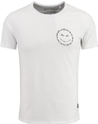 Key Largo - MT THINK - T-shirt - Zwart/Wit - Jersey, Ronde Hals, Motiefprint, Kwartmouw