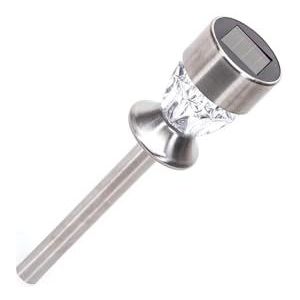VoltShine LED zonne-omgevingslicht Diamond 2700 K, roestvrij staal, ideaal om uw tuin met elegantie en efficiëntie te verlichten en een gezellige sfeer te creëren in uw buitenruimtes.