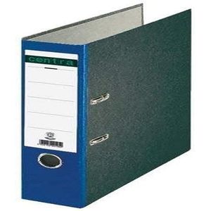 Centra Standaard mappen, wolkenmarmer, verpakking van 20 stuks, recycling, blauwe engel, LGA-certificaat, A4, 8 cm breed, tot 600 vellen (80 g/m²), randbescherming, greepgat, blauw, 220122