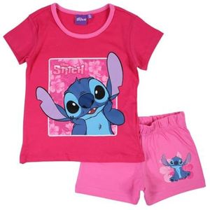 Lilo & Stitch Set, T-shirt + shorts, jongens en meisjes, lichtroze, 4 jaar (2 stuks) uniseks kinderen, Lichtroze, 4 Jaar
