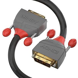 LINDY 0.5m DVI-D Dual Link Kabel, Gouden Lijn