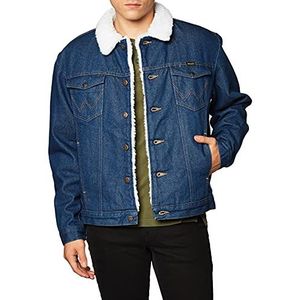 Wrangler Herenjack in westerse stijl, Blau, Denim/Sherpa, S