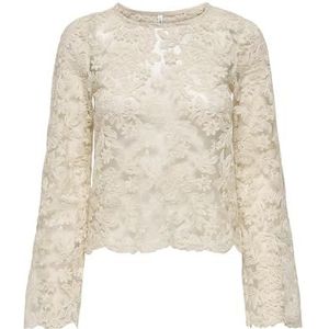 Only - Onlanja Lace Top - T-shirt - Birch - Dames