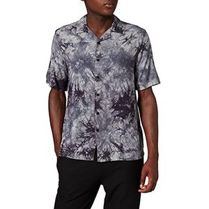 Urban Classics Tye Dye Viscose Resort shirt voor heren, donker, L