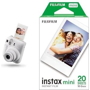 Fujifilm instax mini 12 camera, Clay White & instax mini Instant Film, 2x 10 vellen, White border