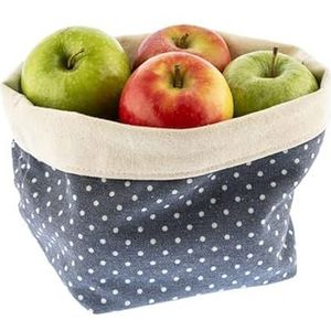Koala Spain Gerecycleerde broodtrommel of fruitschaal van katoen, blauw gestippeld design